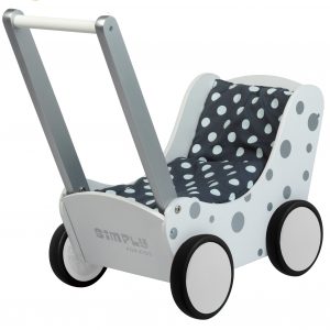 Simply For Kids Poppenwagen zilver-wit