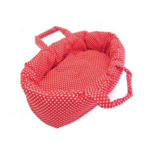 Poppen Draagmand/Reiswieg rood 40 cm