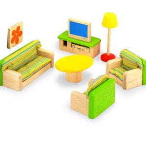 Pintoy Poppenhuis meubeltjes woonkamer