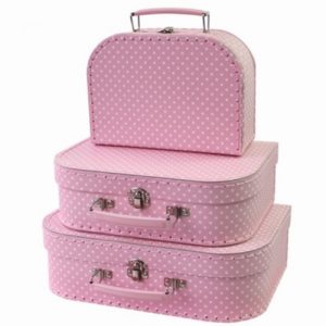Simply For Kids Koffer Polkadot Roze S
