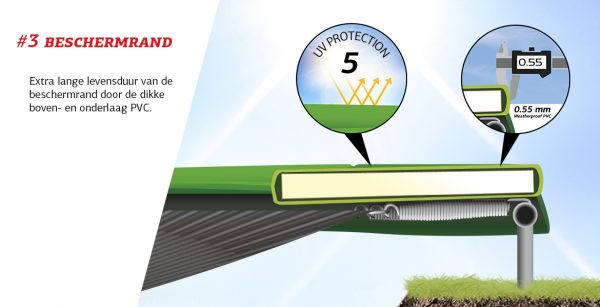 Berg  Champion Inground Grijs 330 + Safety Net Deluxe - Afbeelding 3