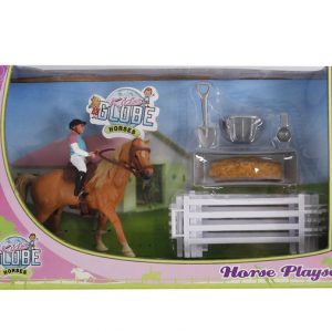 Kids Globe Paard met Ruiter en Accessoires