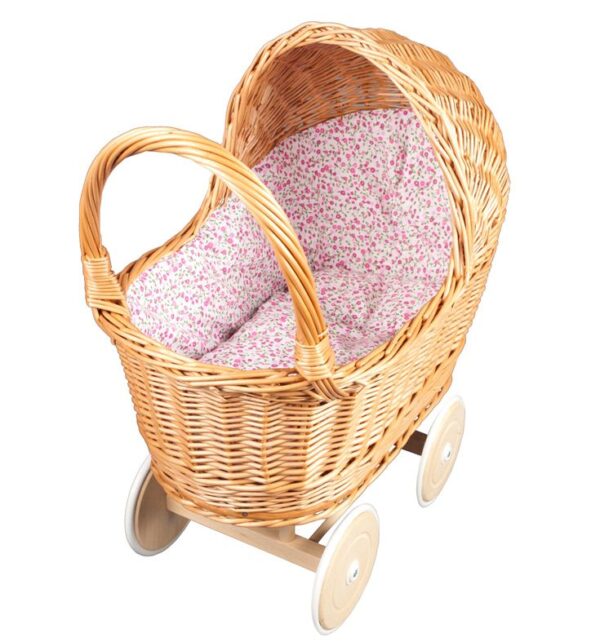 Rieten Poppenwagen