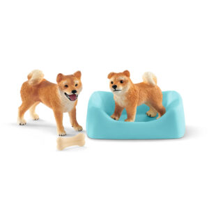 Schleich Shiba Inu Moeder met Welp 42479