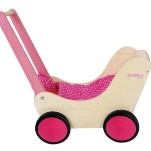 Simply For Kids Poppenwagen Blank/Roze
