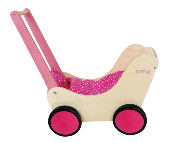 Simply For Kids Poppenwagen Blank/Roze