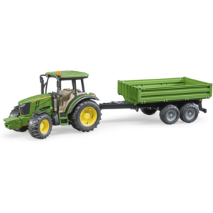 Bruder John Deere 5115M met Aanhanger 02108